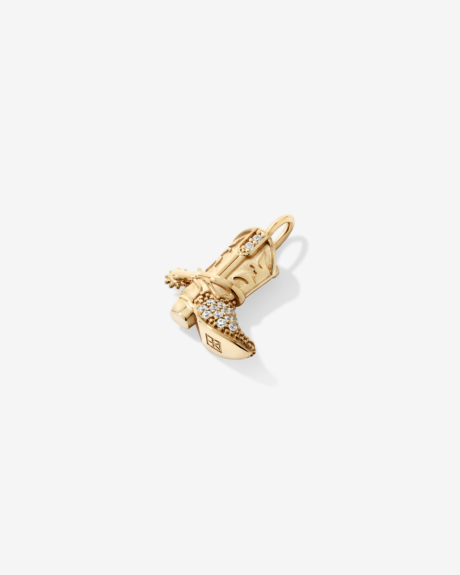 Cowboy Boot Pendant in 18kt Vermeil with Cubic Zirconia