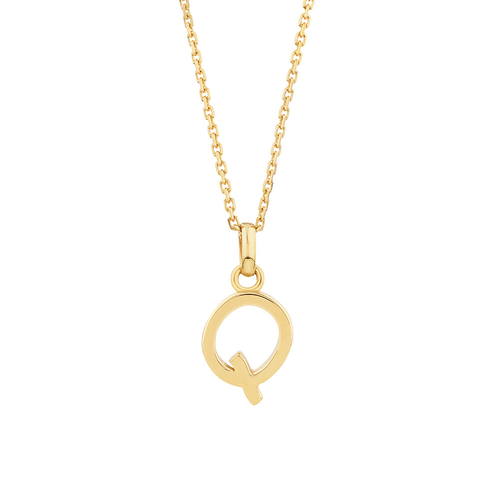 Pendentif « Q » en or jaune 10 K