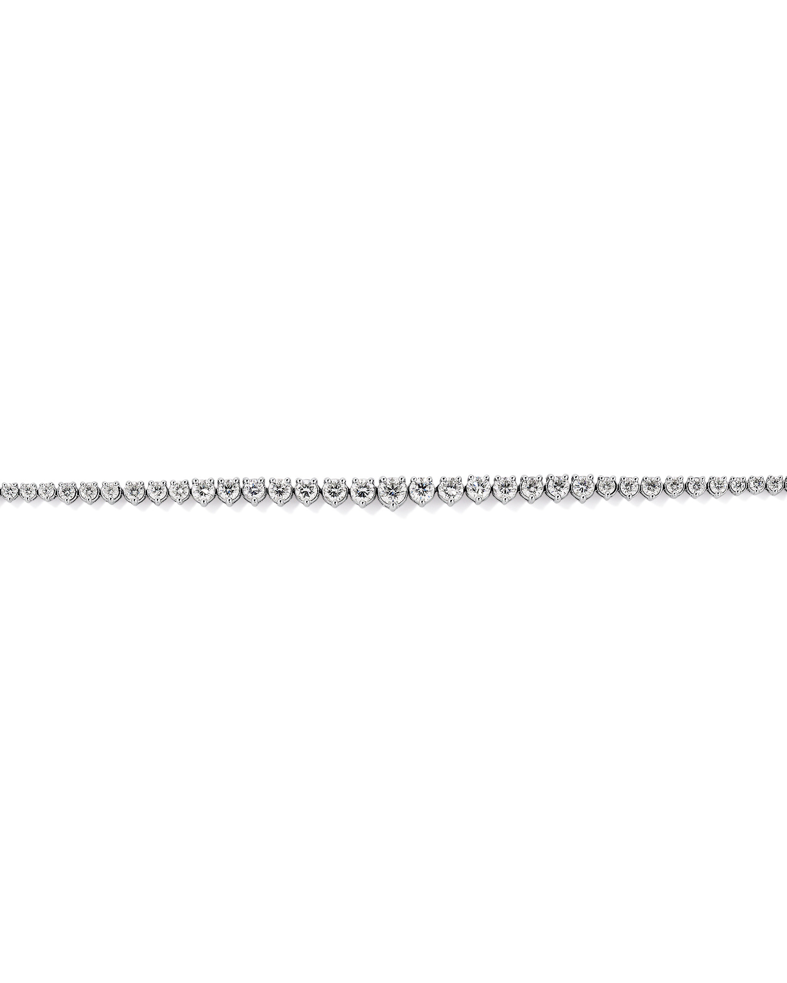6.00 Carat TW Graduated Diamond RivieraTennis Necklace in 18kt White Gold
