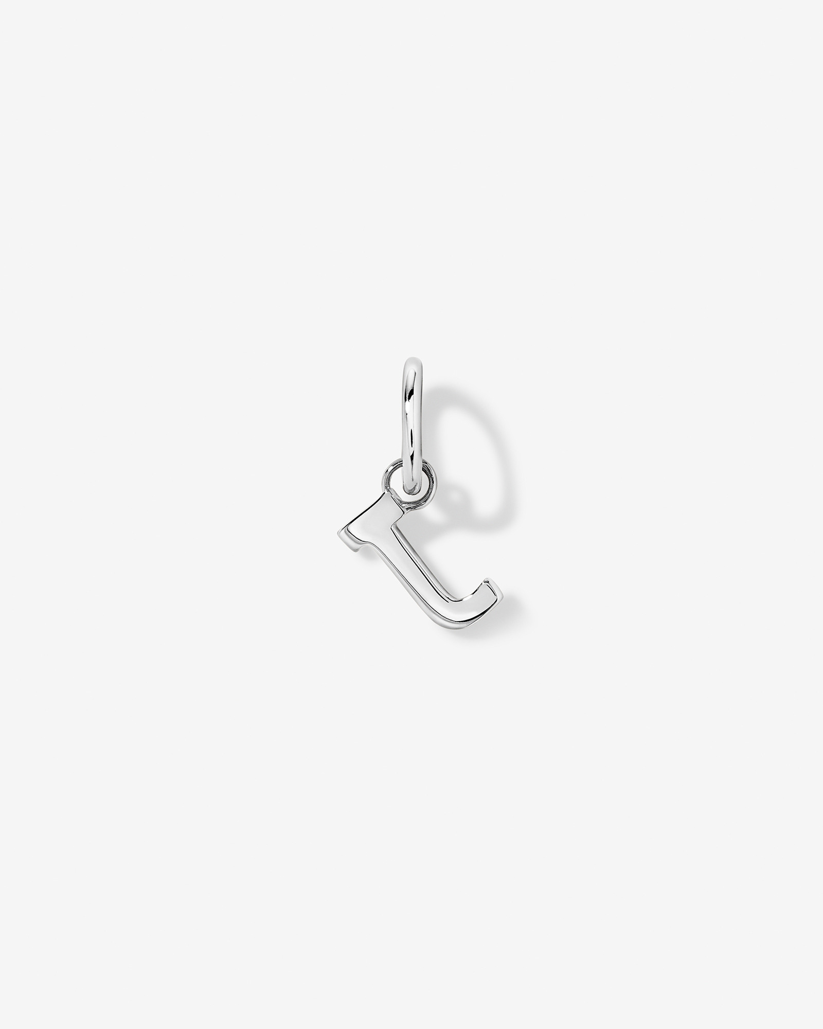 Letter J Initial Pendant in Sterling Silver