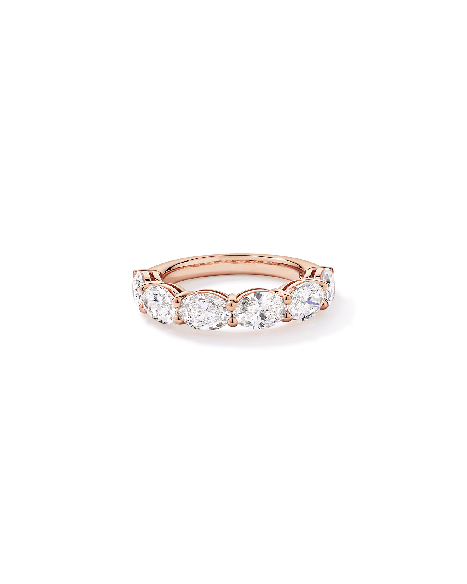 3.00TW Oval Laboratory-Grown Diamond Wedding Ring 14kt Rose Gold