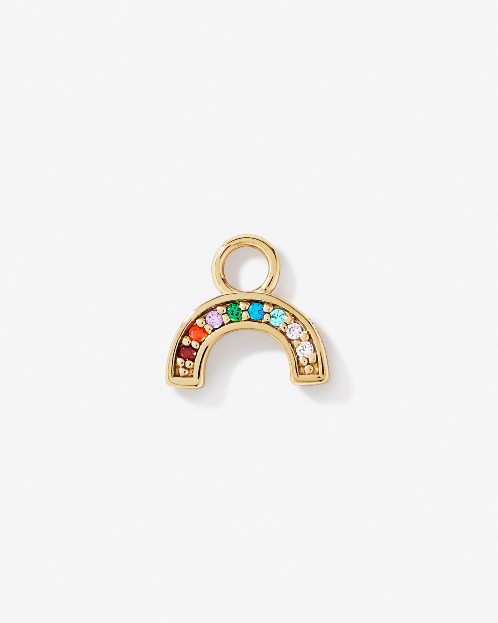 Rainbow Earring Charm in 18Kt Vermeil with Cubic Zirconia