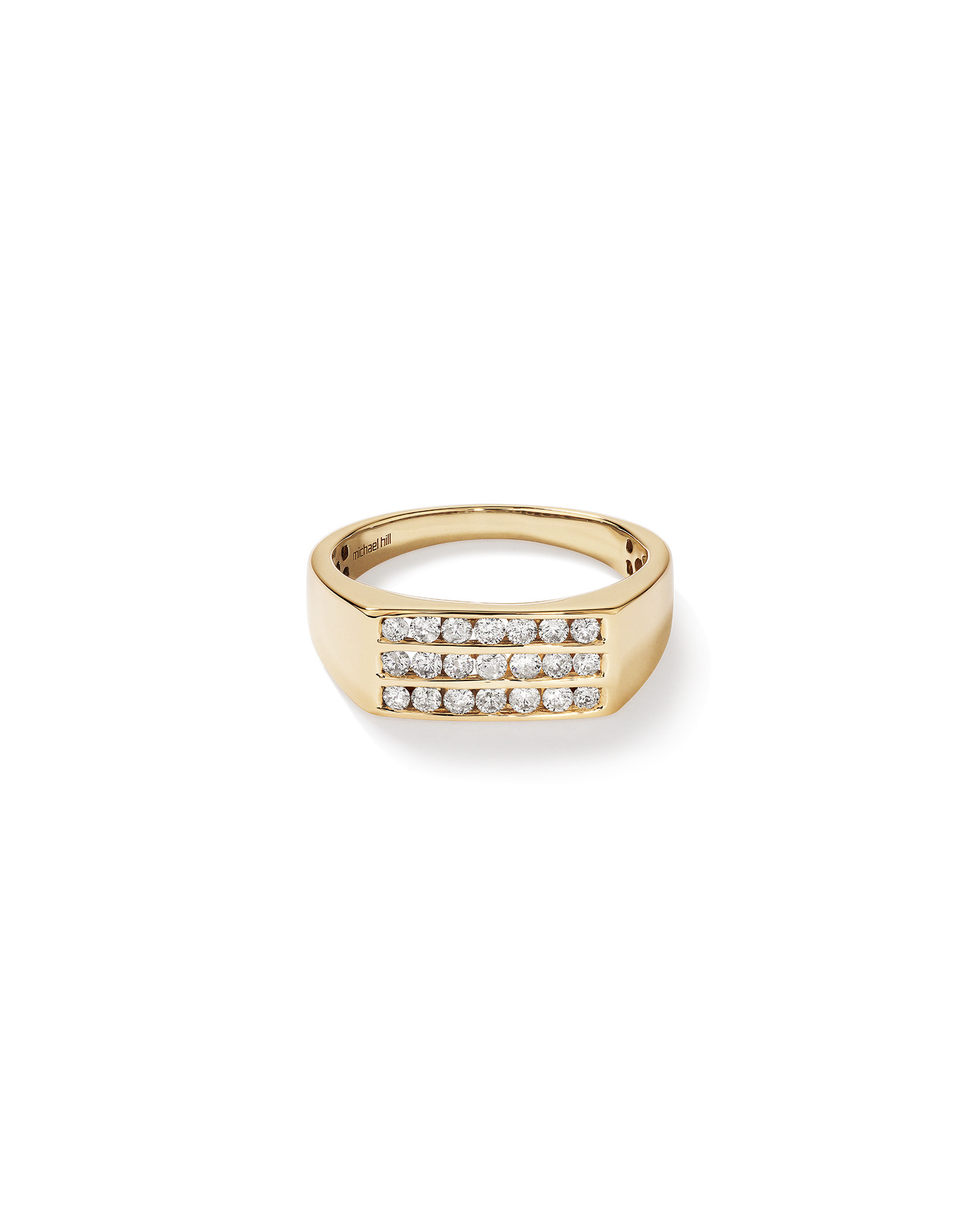 Men's Channel Set Ring 10kt Yellow Gold With 1/2 Carat TW of Diamonds