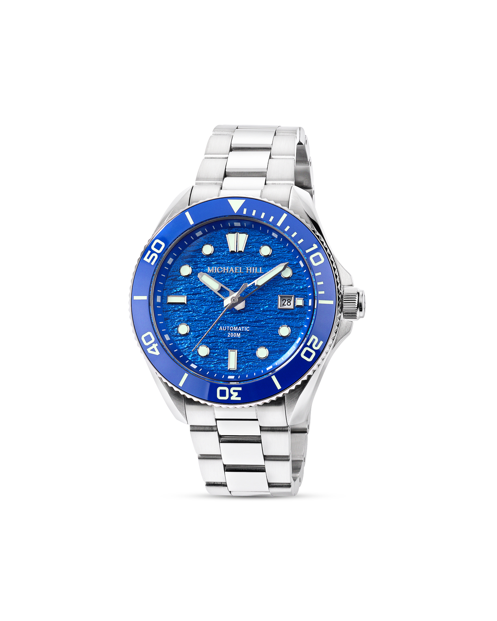 Montre de plongeur pour hommes en acier inoxydable