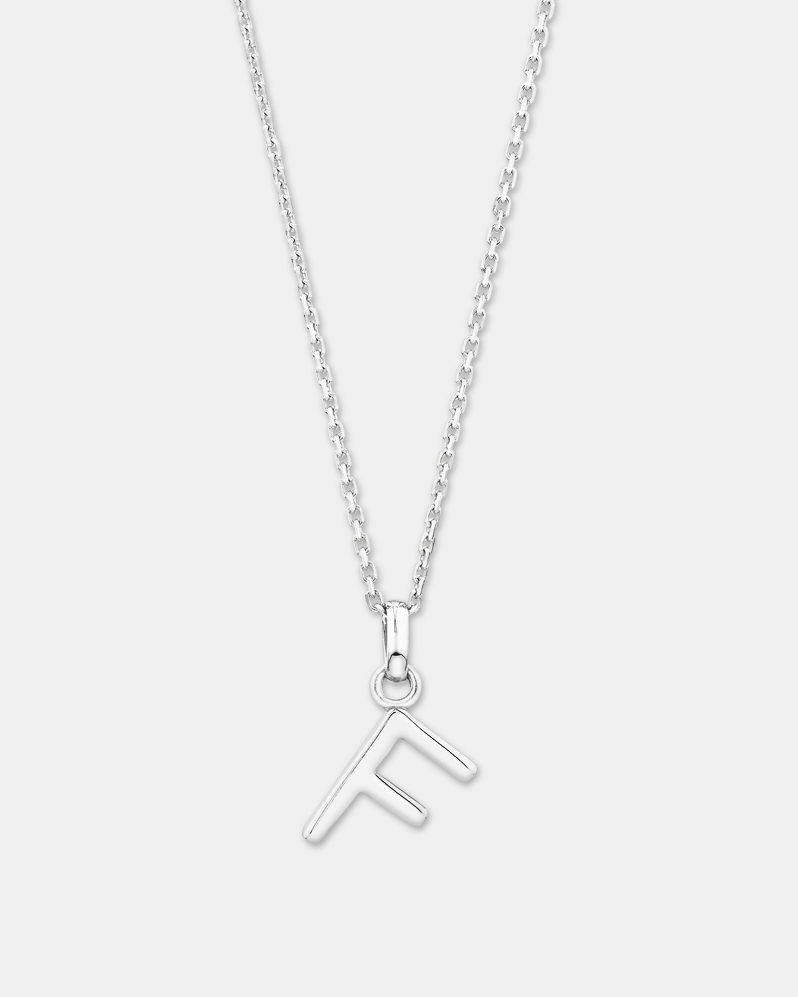 Pendentif « F » en argent sterling