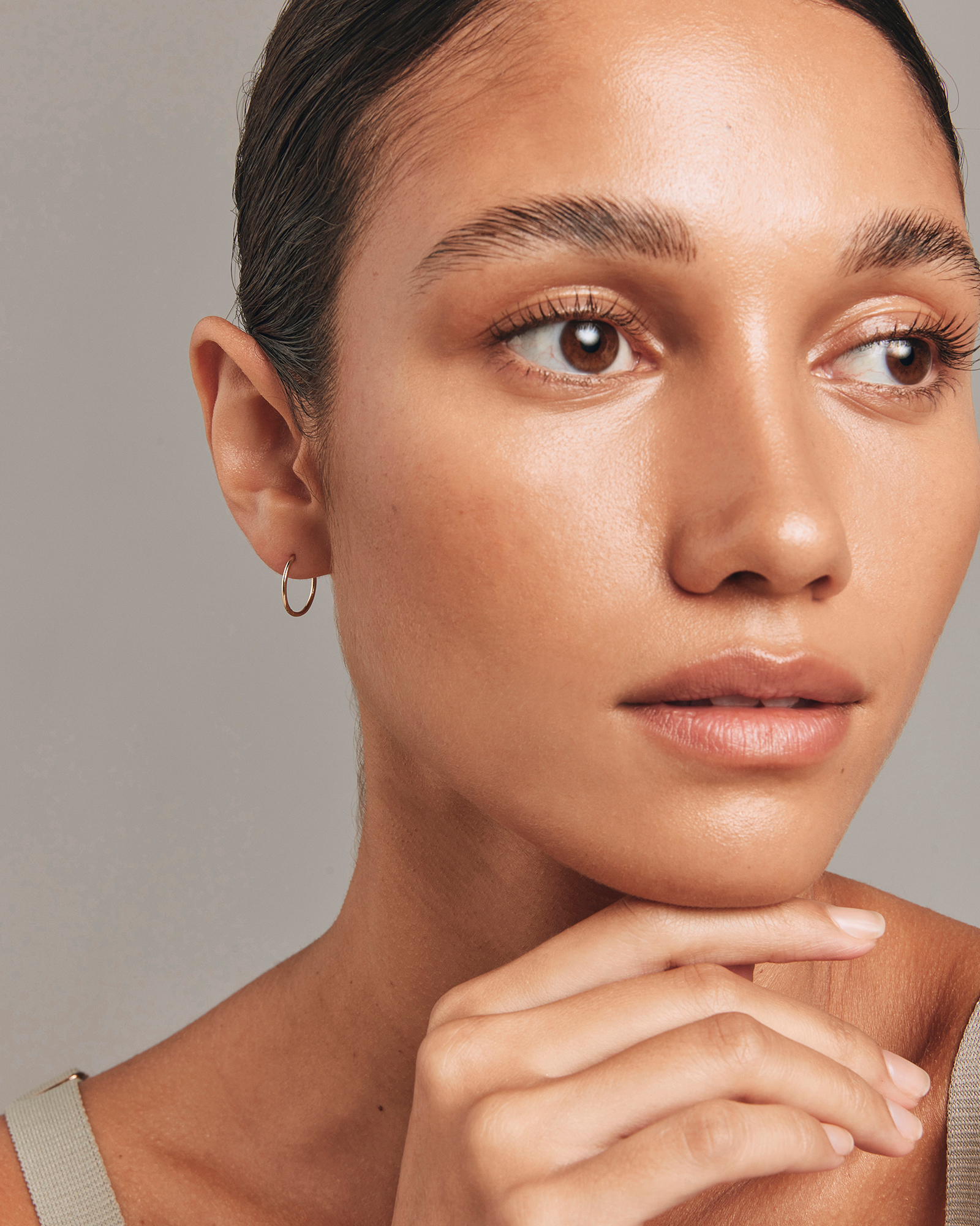 Dormeuse de 12 mm en or jaune 10 K