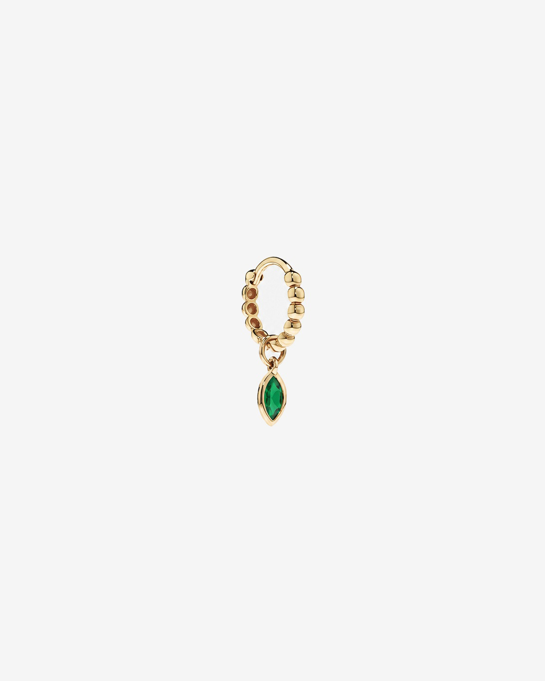 Breloque d'oreille Émeraude en or jaune 10 ct