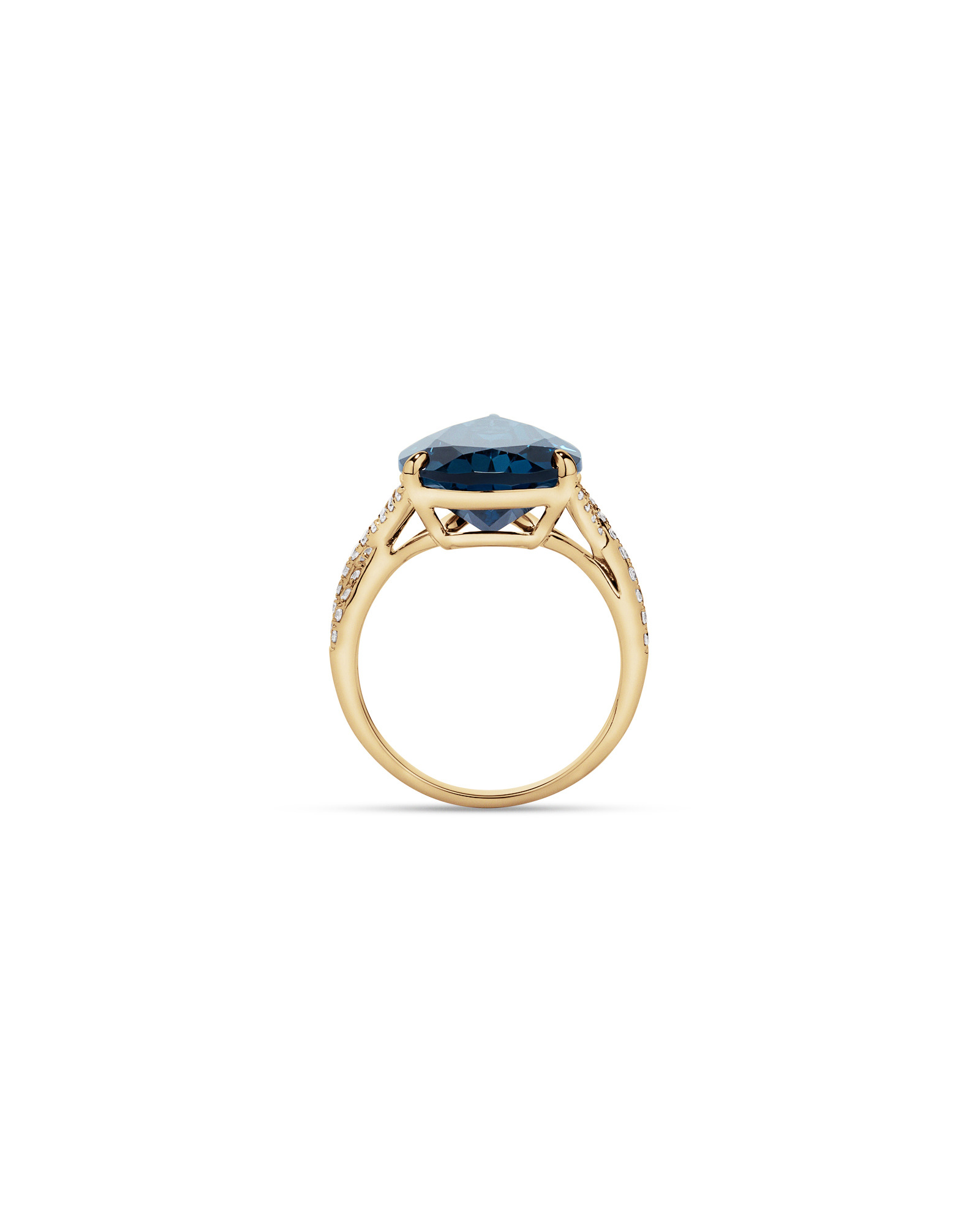 Bague torsadée en diamant London Turtle Cut poire & 0,28 carat TW or jaune 10 carats