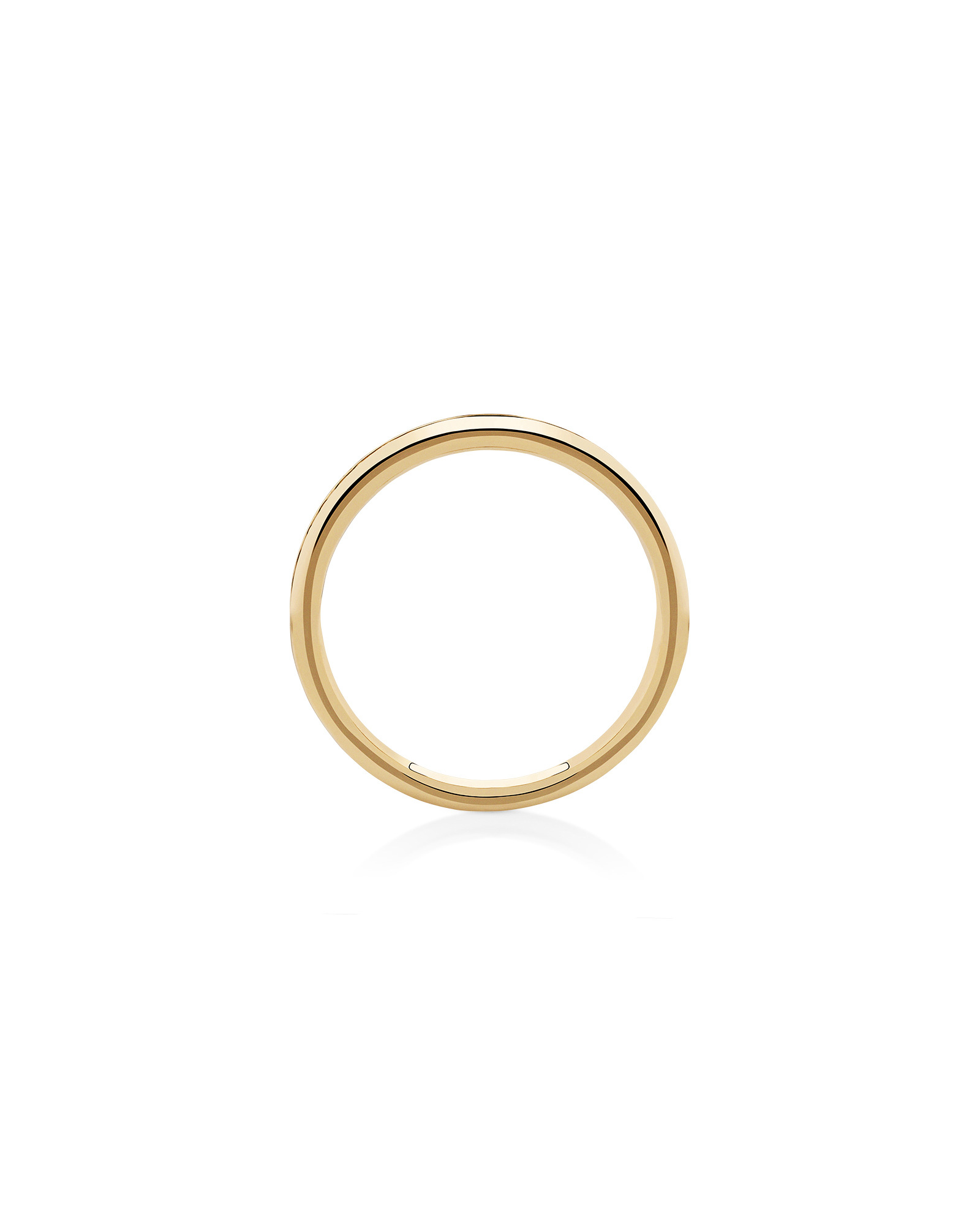 Alliance en or jaune 14 K avec diamants totalisant 0,20 ct