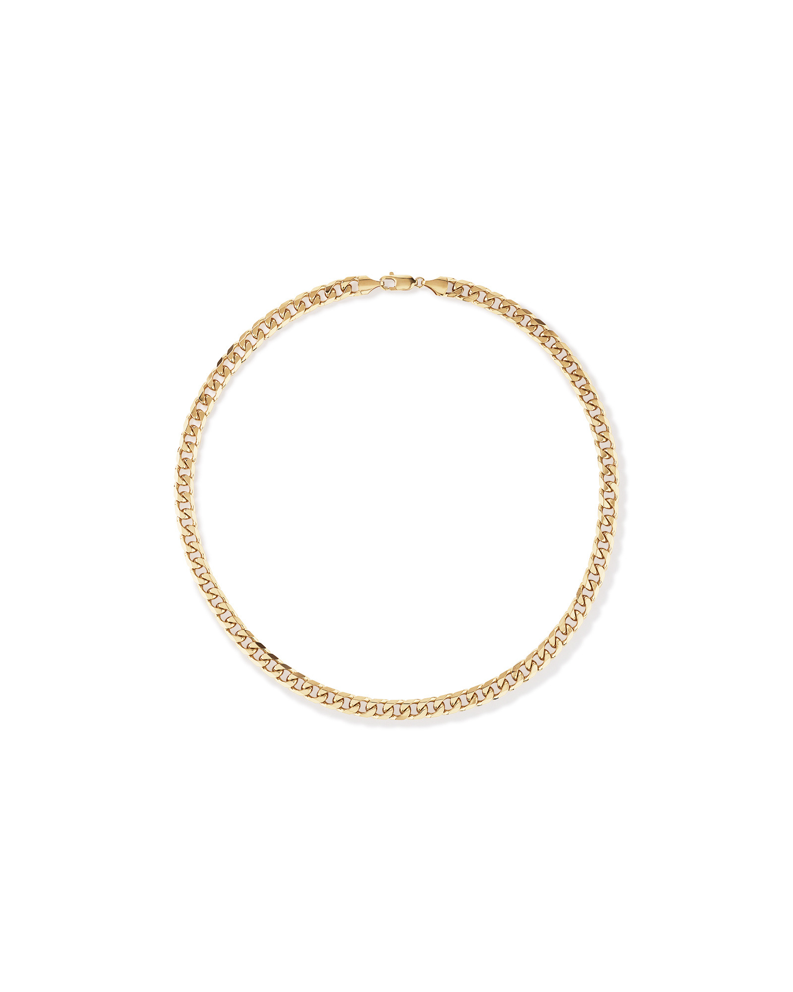 Chaîne Concave Biseautée en Or Jaune 10 ct, 55 cm (22 po), 8 mm de Largeur