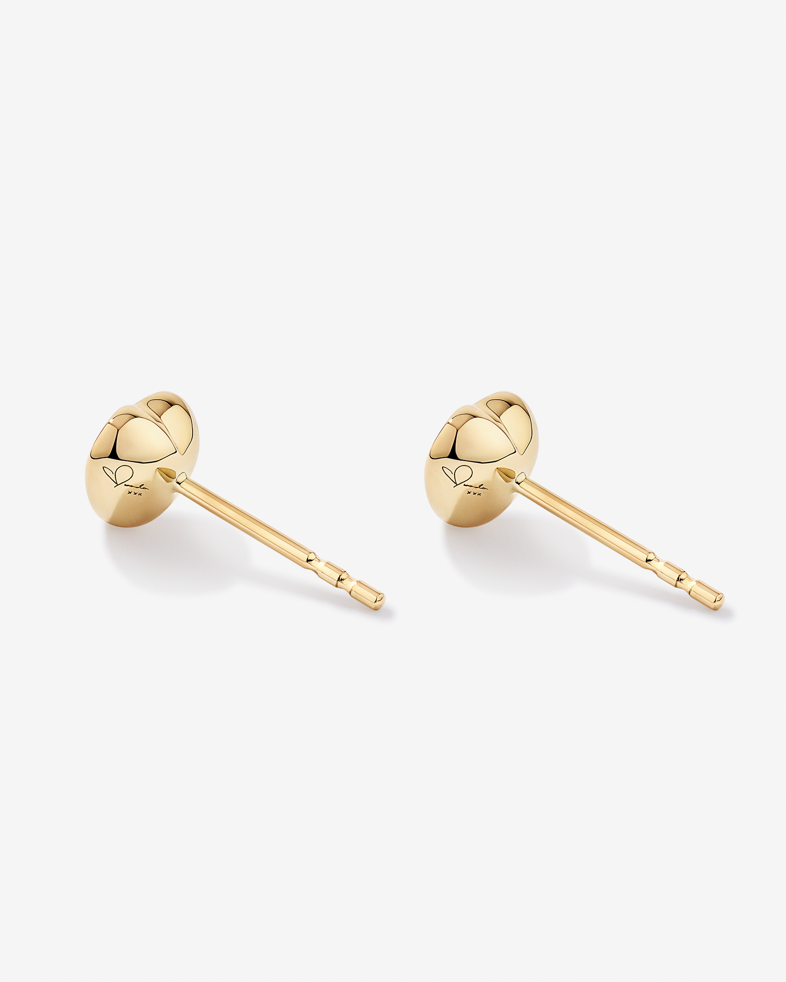1.00 Carat TW Laboratory-Grown Diamond Heart Stud Earrings in 10kt Yellow Gold