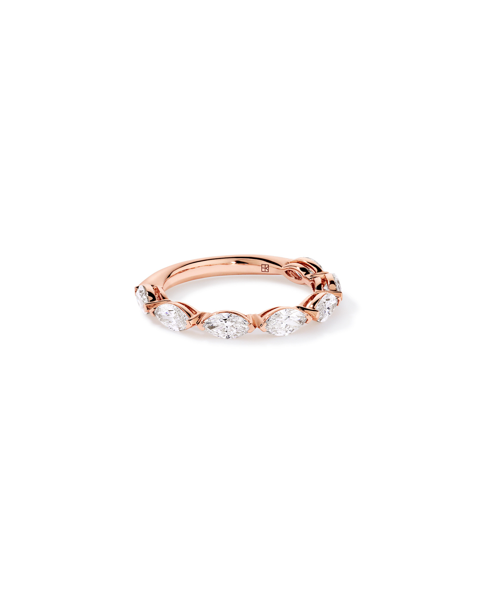 1.40 Carat TW East-West Marquise Laboratory-Grown Diamond Wedding Ring 14kt Rose Gold