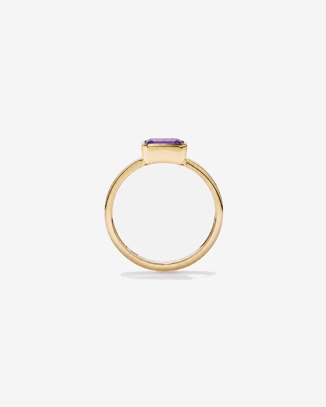 Amethyst Bezel Ring 10kt Yellow Gold