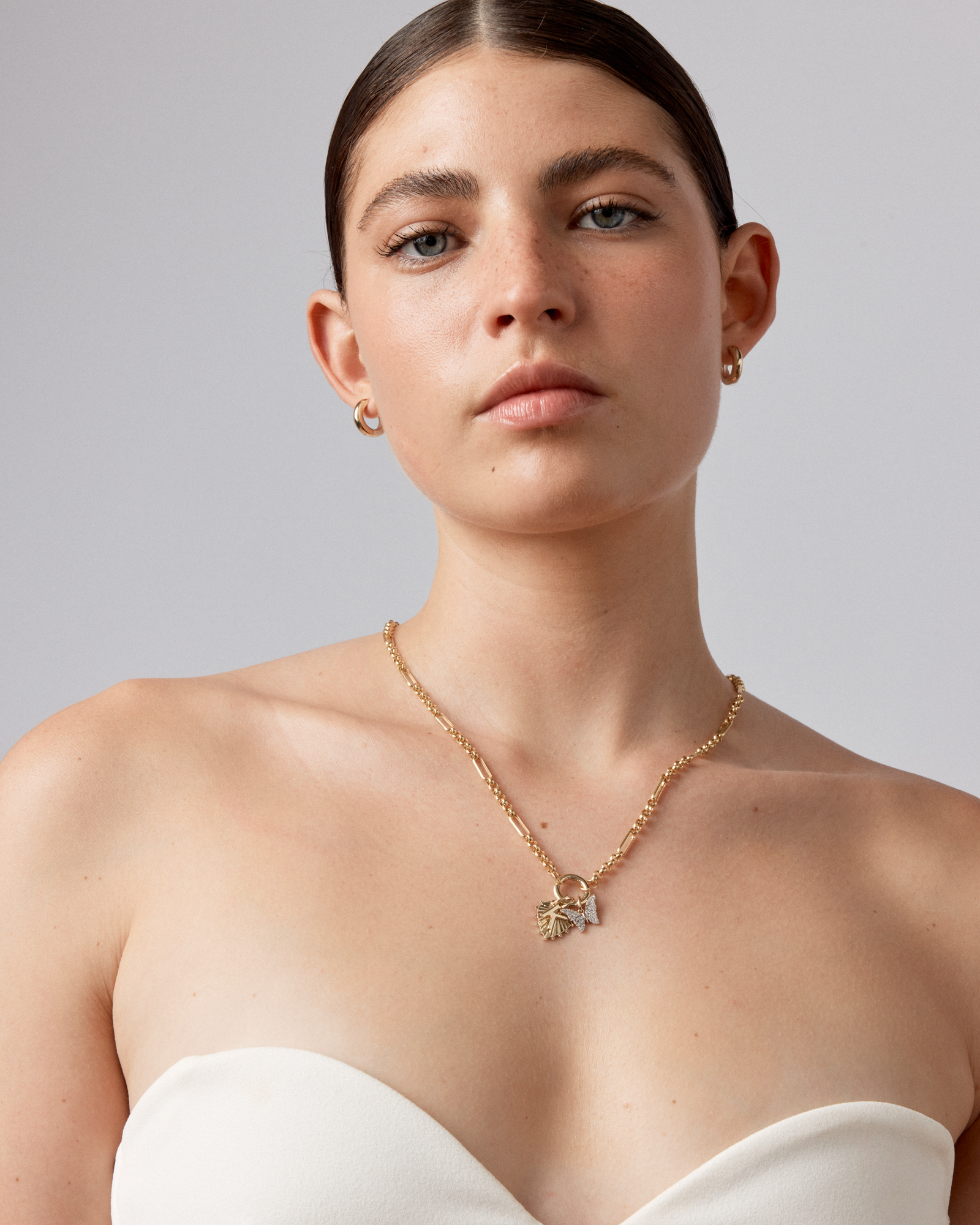 Letter K Initial Pendant in 10kt Yellow Gold