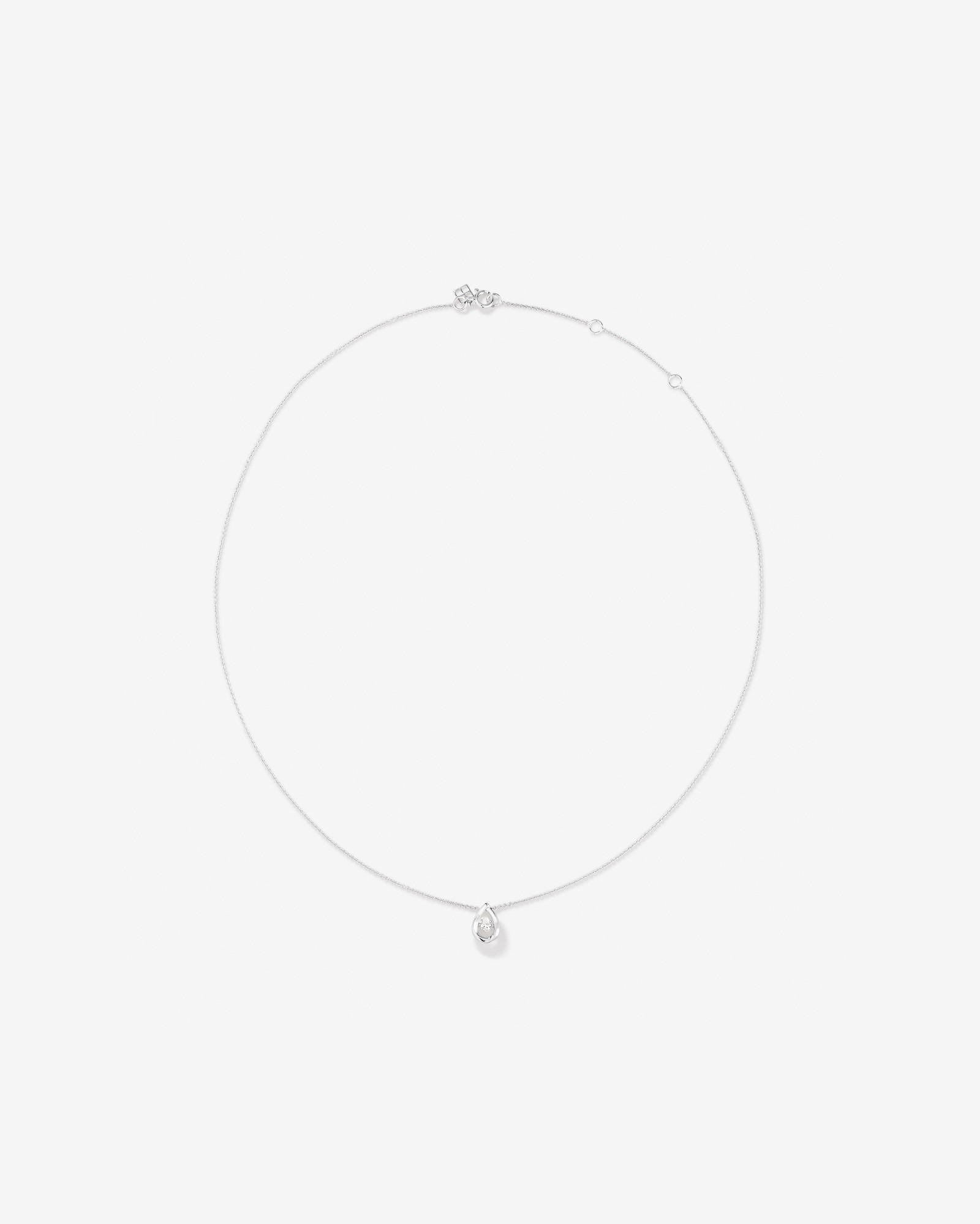 Lume Lab Pear Pendant with 0.10 Carat TW of Laboratory-Grown Diamond in Sterling Silver