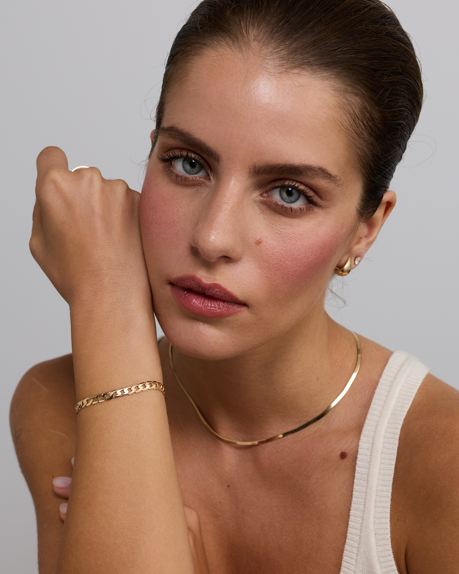 21cm (8") 4.5mm-5mm Width Curb Bracelet in 10ct Yellow Gold