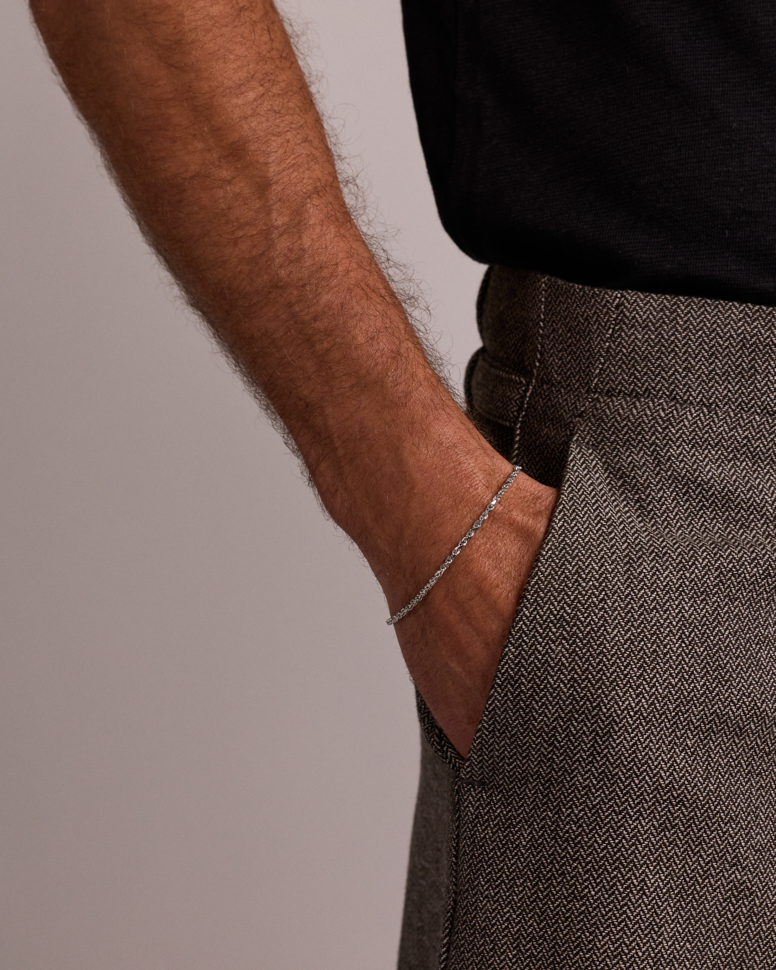 23cm (9") Rope Bracelet in Sterling Silver