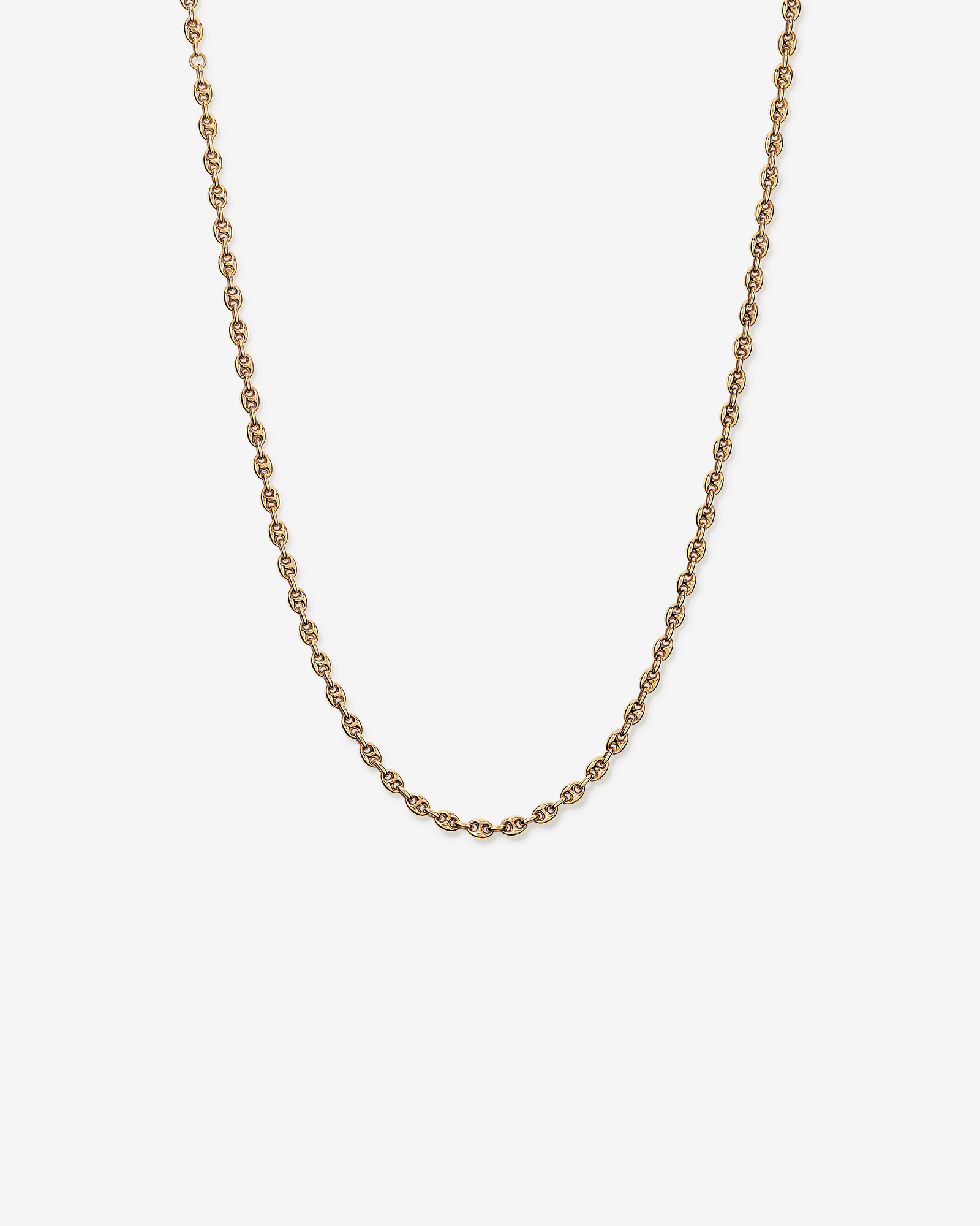 50cm (20") Mini Puff Anchor Chain in 18kt Gold Vermeil