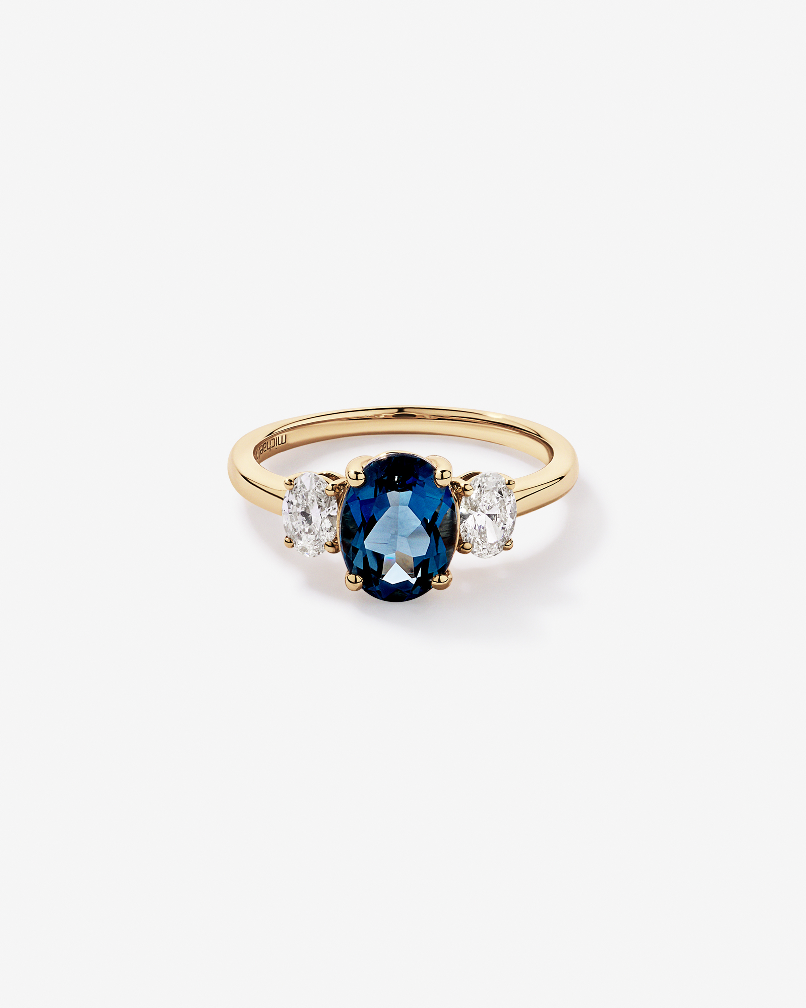 London Blue Topaz Ring with .46 Carat TW Diamonds 14kt Yellow Gold