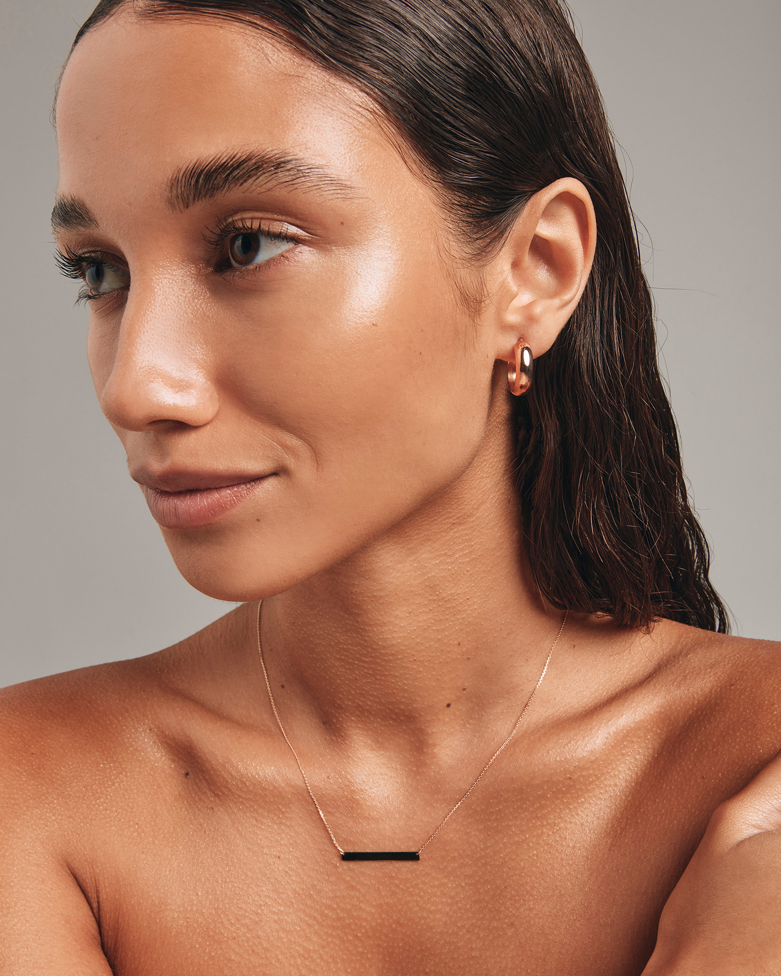 Engravable Bar Necklace in 10kt Yellow Gold