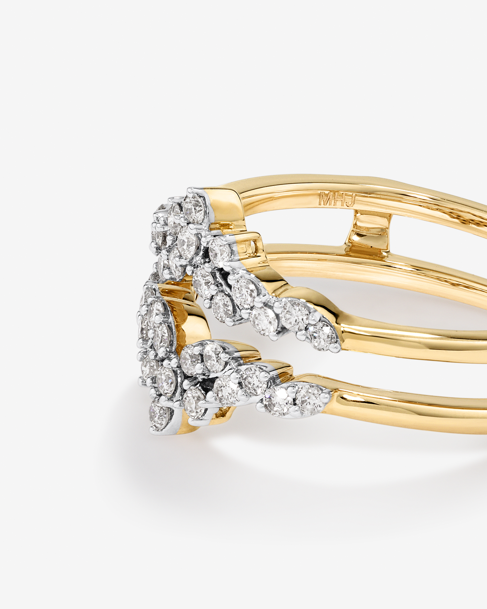 Enhancer Ring with 0.33 Carat TW of Diamonds in 14kt Yellow Gold