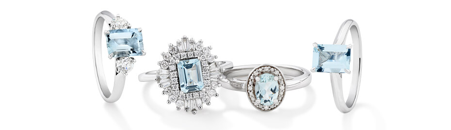 Michael hill hot sale aquamarine ring