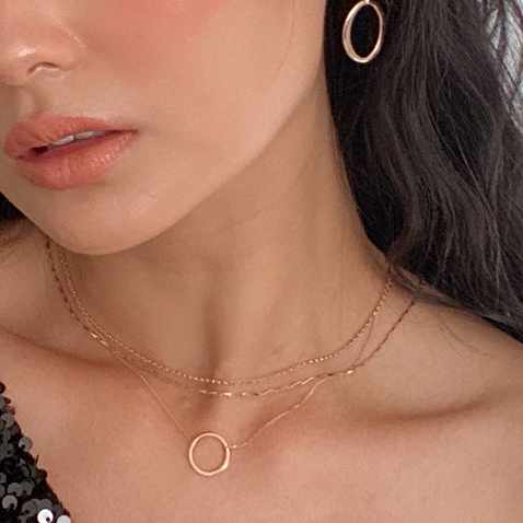 Rose Gold necklaces and earrings Rose Gold necklaces and earrings