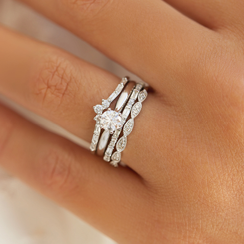 White Gold Bridal Stack White Gold Bridal Stack