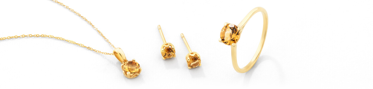 November has two golden birthstones. Citrine is a bright yellow gemstone that is thought to represent energy and abundance, and to brighten darkness. Topaz is found in a range of colours. The golden-yellow topaz is linked to November birthdays and symbolises confidence, joy, and healing. Both of these bright gems will be a ray of light for those with November birthdays.