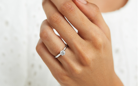 White Gold Solitaire Engagement Ring White Gold Solitaire Engagement Ring