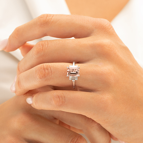 New Sir Michael Hill Designer Bridal Morganite Rings