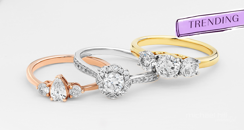 Rose gold, white gold, yellow gold engagement rings Rose gold, white gold, yellow gold engagement rings