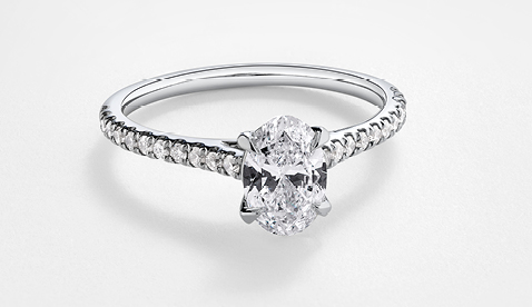Oval Solitaire Engagement Ring with 1.12ct TW of Diamonds in 14ct White Gold Oval Solitaire Engagement Ring with 1.12ct TW of Diamonds in 14ct White Gold