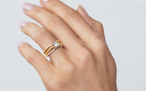 Yellow gold engagement and wedding rings Yellow gold engagement and wedding rings